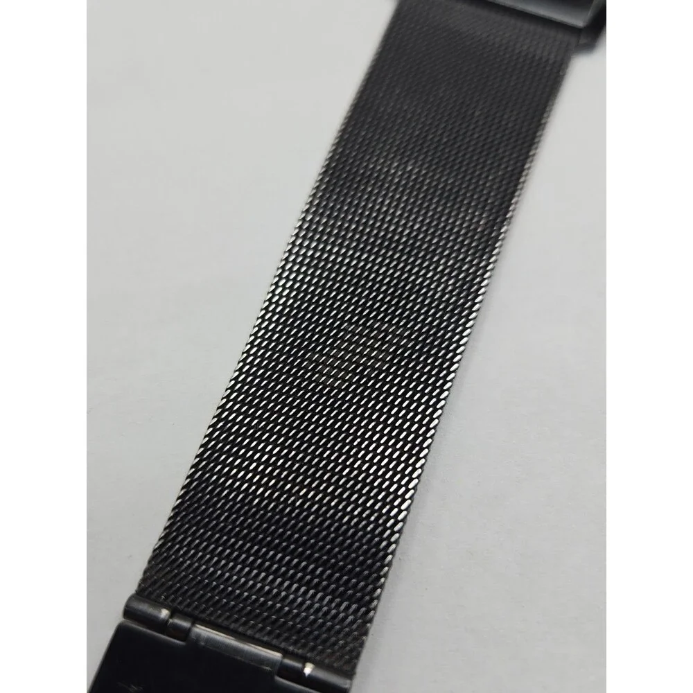 Mens Grenen by Skagen Black Gold Tone Steel Mesh 41mm Day Date Watch New Battery